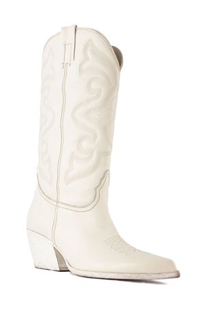 White leather Texan boots ELENA IACHI | E2000OSSO